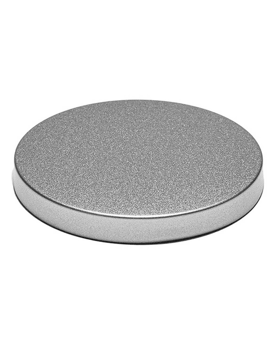 Metal Lids | Pack Logix Large Brushed Silver Metal Lid | 12 Pack