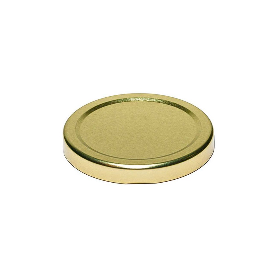 Metal Lids | Jar Store Gold 70Mm Twist Off Lid | 12 Pack