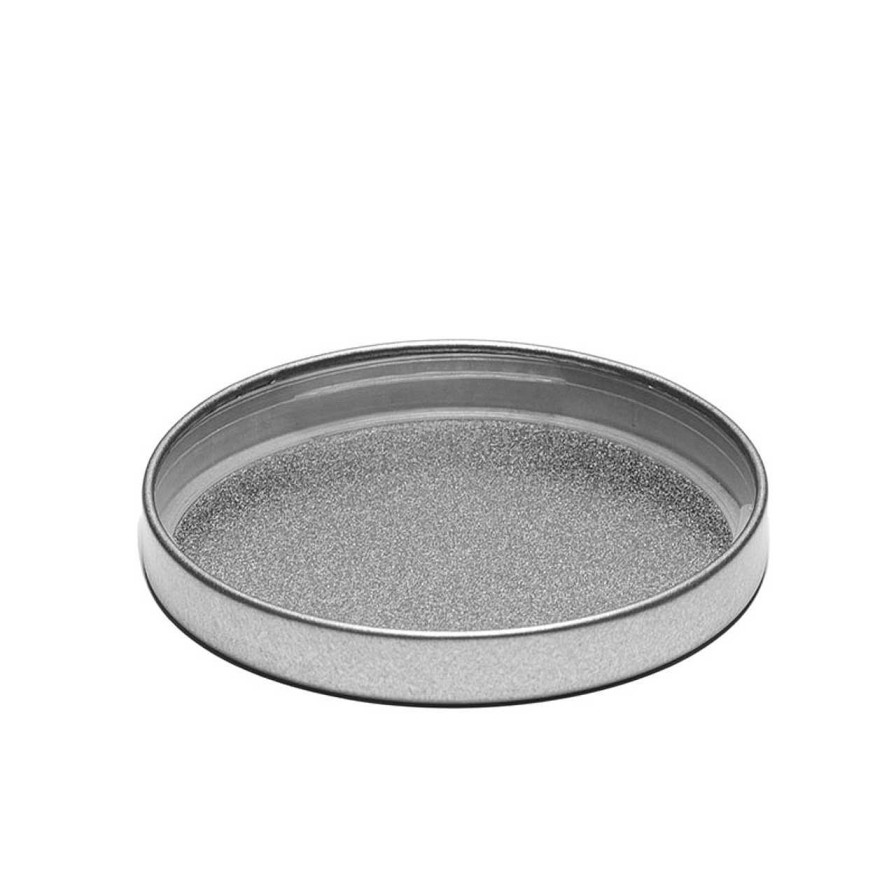 Metal Lids | Pack Logix Medium Brushed Silver Metal Lid | 12 Pack