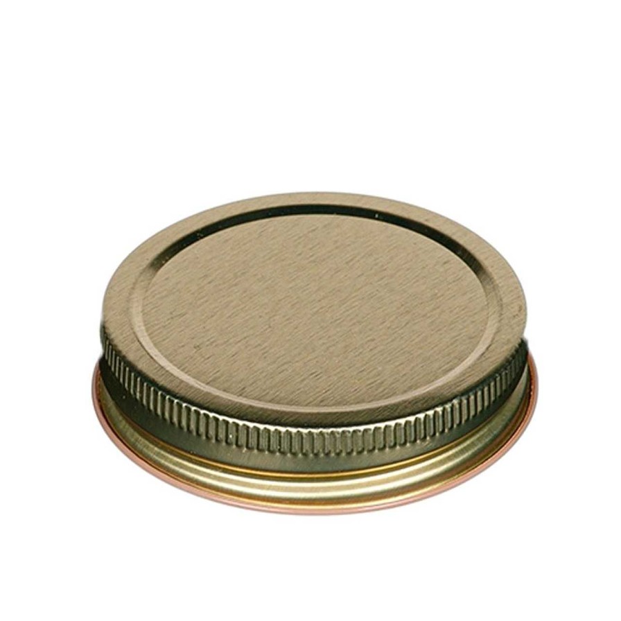 Metal Lids | Jar Store 70-450 Gold Metal Lid | 12 Pack