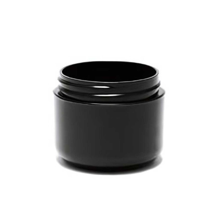 Body Scrub And Lotion Jars | Jar Store 8 Oz Black Double Wall Jar Straight Base 89-400 | 36 Pack