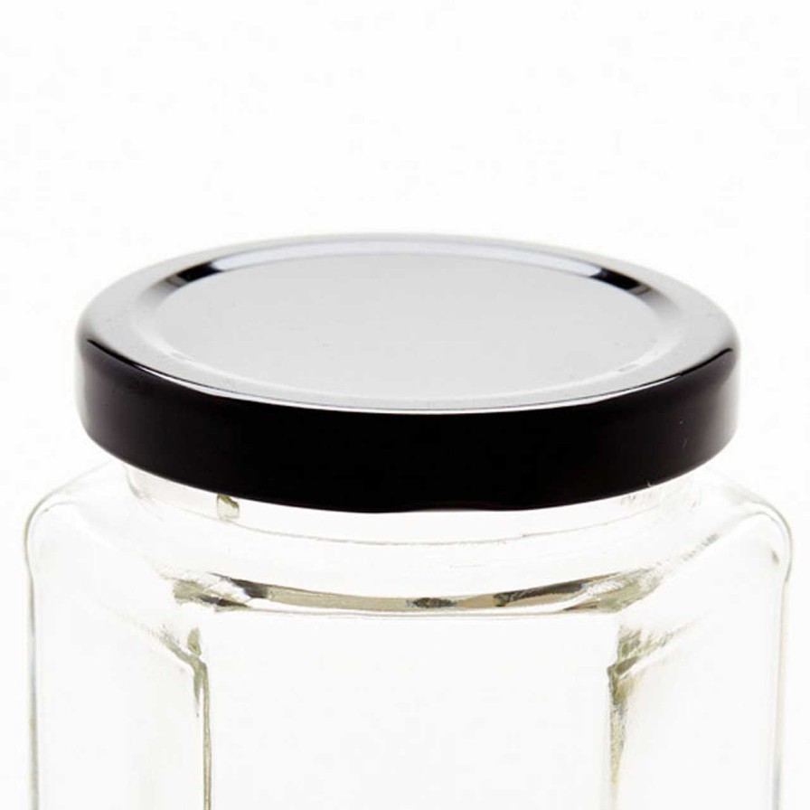 Metal Lids | Jar Store Black 63Mm Twist Off Lid | 12 Pack