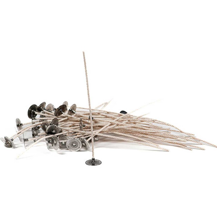 Candle Wicks | Jar Store Eco-4 6" Pre-Tabbed Wick | 100 Pack