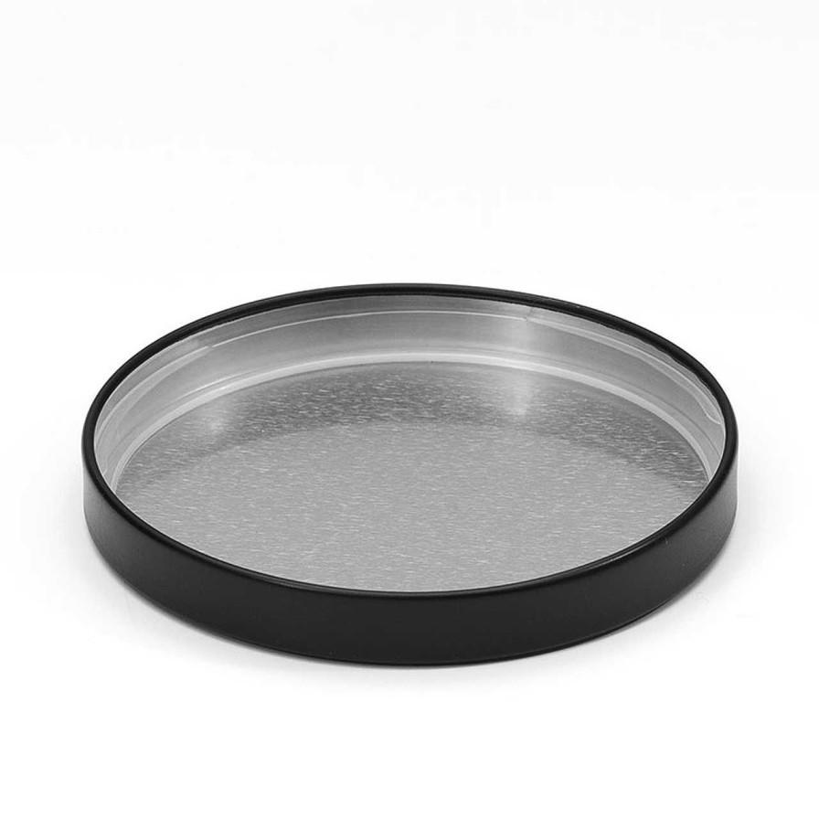 Metal Lids | Pack Logix Large Black Metal Lid | 12 Pack