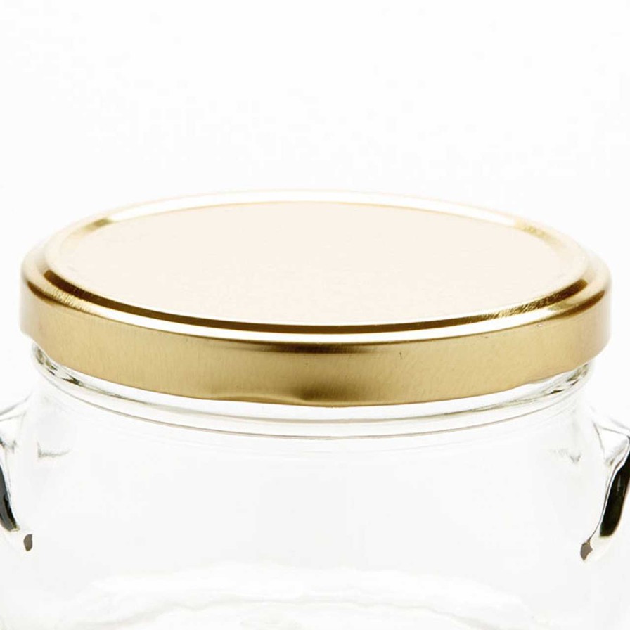 Metal Lids | Jar Store Gold 89Mm Twist Off Lid | 12 Pack