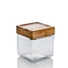 Square Storage Containers | Anchor Hocking 1 Quart Anchor Square Jar With Bamboo Lid