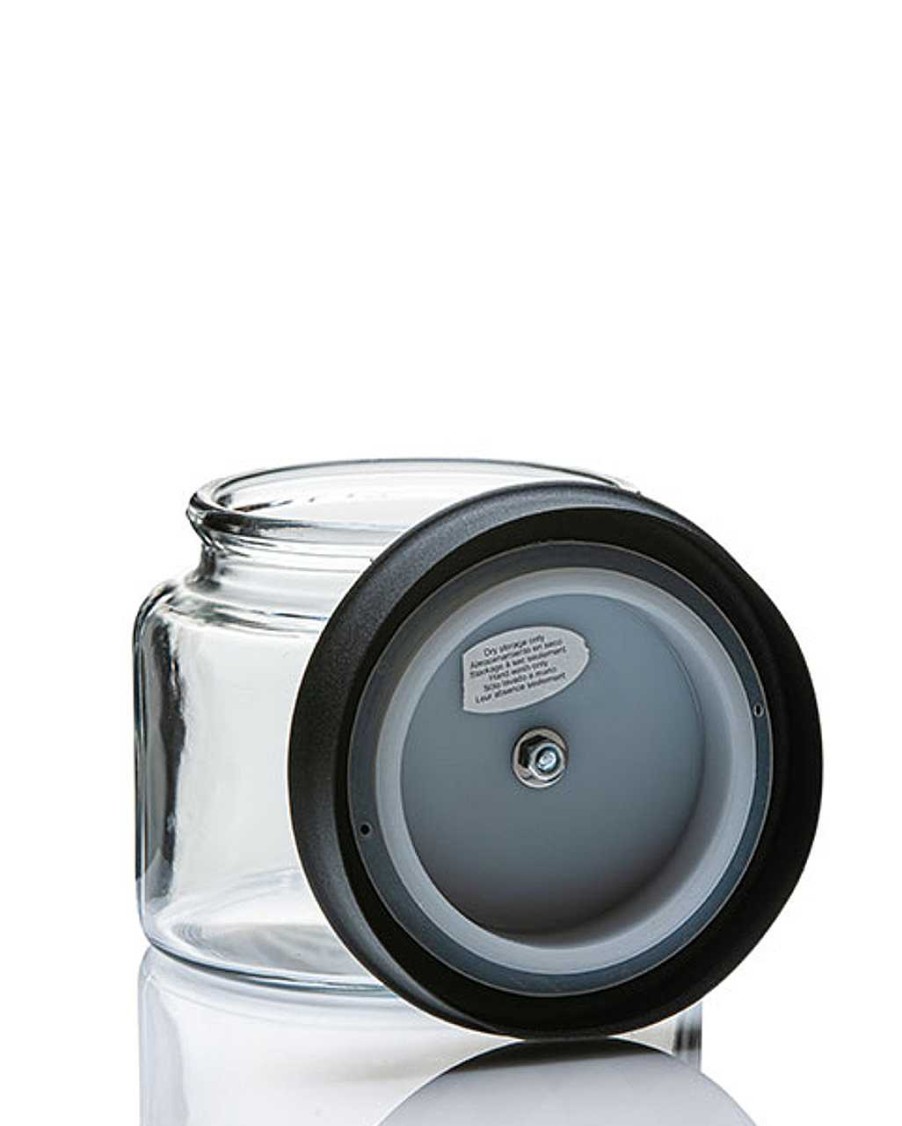 Montana Jars | Anchor Hocking 1 1/2 Quart Anchor Montana Jar With Black Metal Cover | 4 Pack