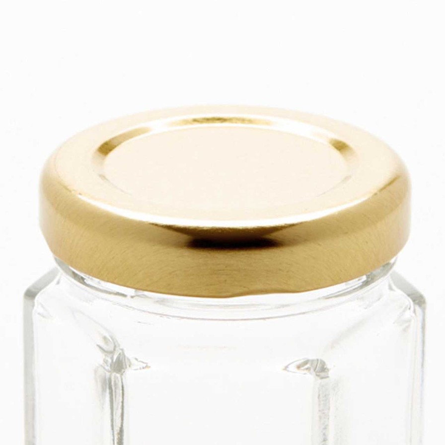 Metal Lids | Jar Store Gold 43Mm Twist Off Lid | 12 Pack